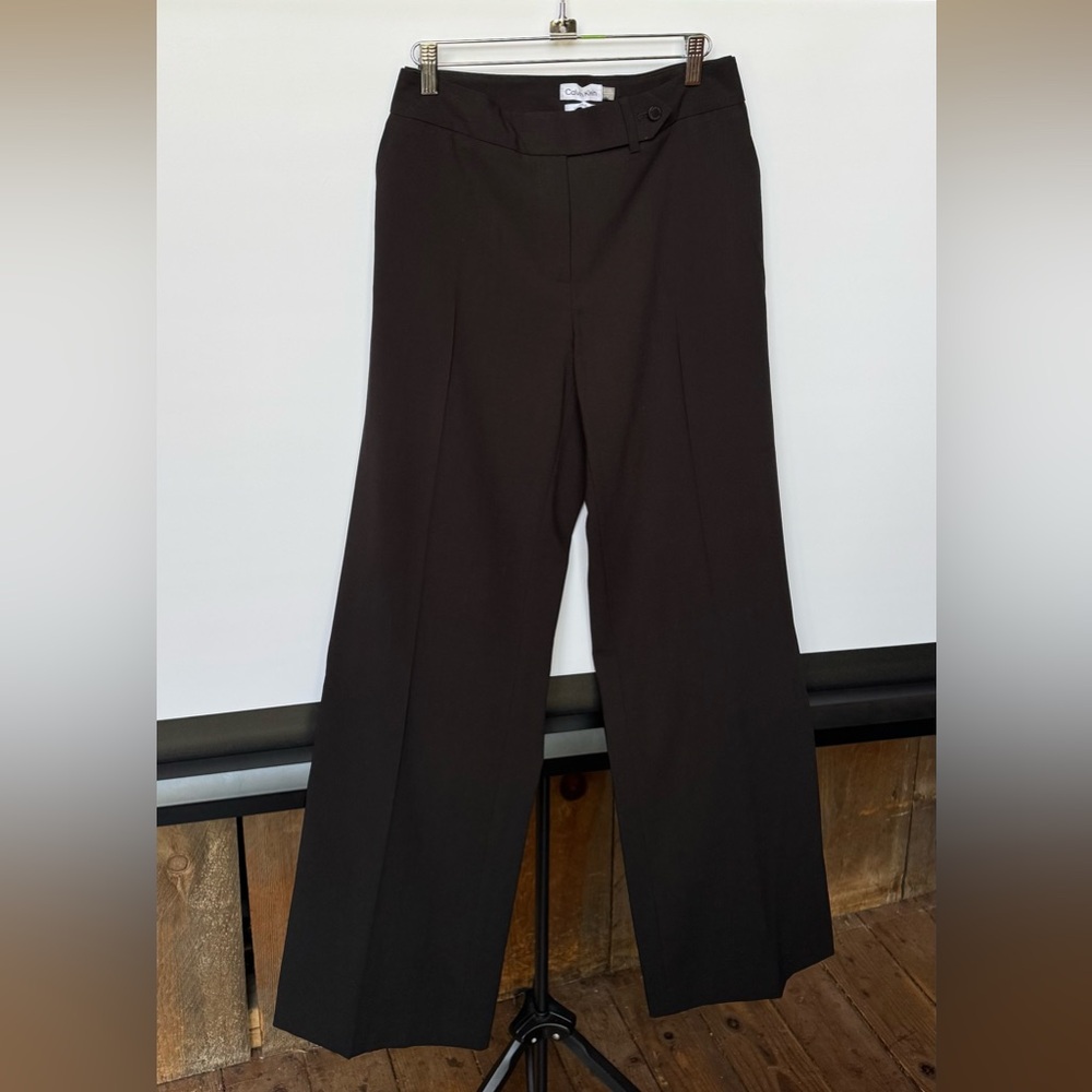 Calvin Klein Black Wide-Leg Trousers